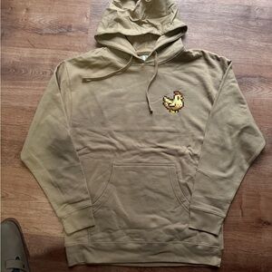Stardew Valley Festival of seasons Pixel Chicken Graphic Hoodie in tan